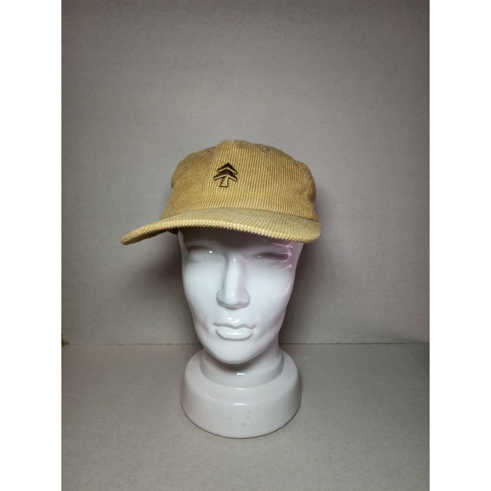Huckberry Mens Corduroy Snapback Dad Hat Tan Tree Logo Embroidered Baseball Cap